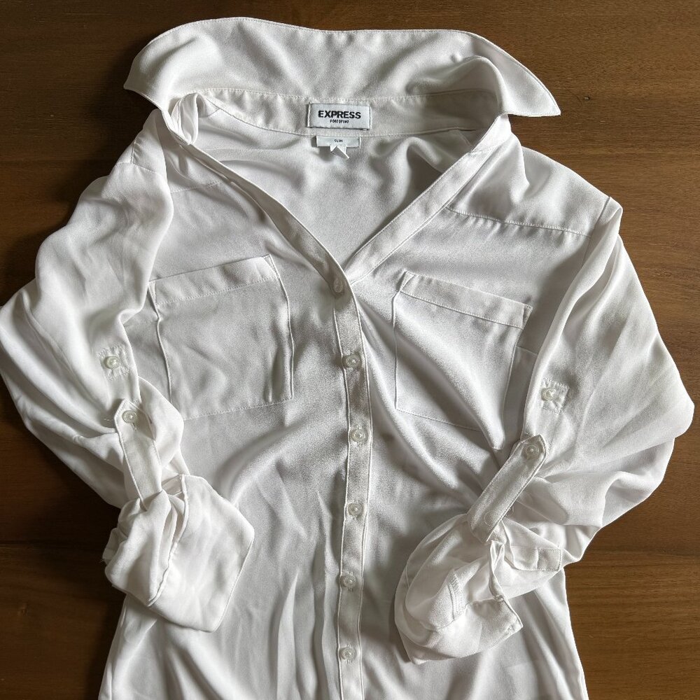 White Button Down Blouse